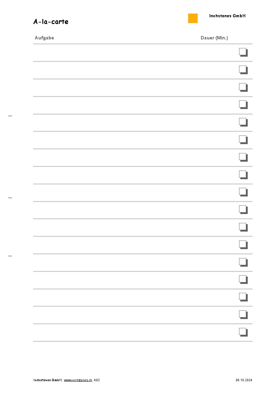 Vorschau von «À-la-carte-Liste»
